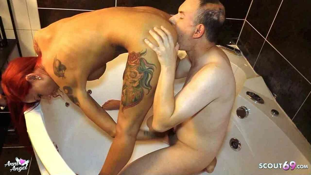 Let him lick and jerk teen pussy - German Amateur Teen Anni