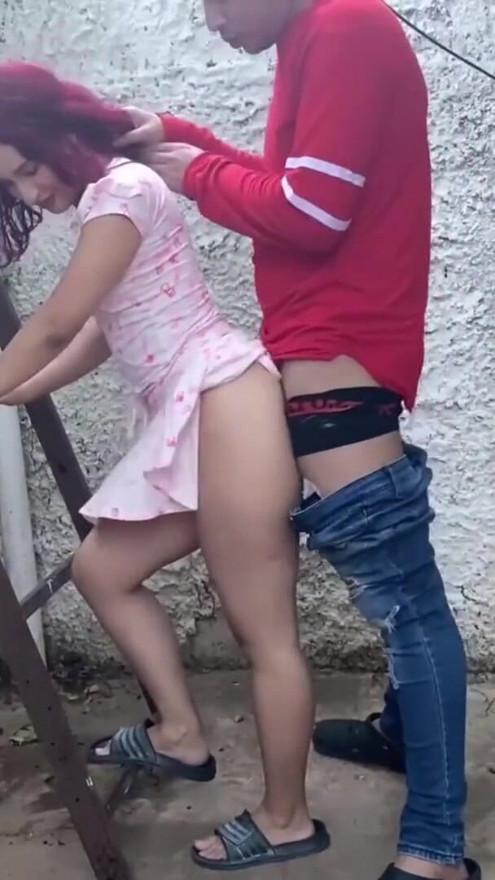 My stepsister is in the yard wearing some clothes and I take the opportunity to put my hand under that skirt to fail the neighbors almost | Clip 2