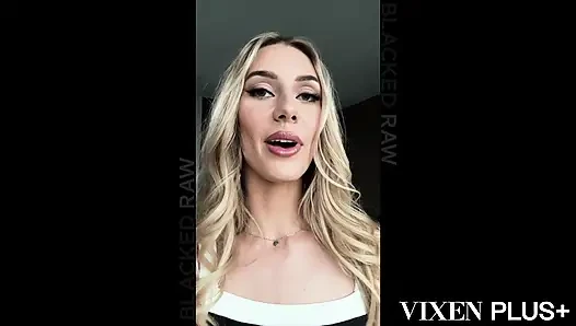 VIXEN STARR горячая брюнетка Nata Gold получает двойной большой черный член