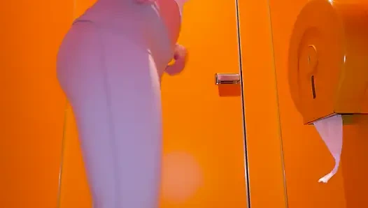 Again this public toilet  omg! I’m worry because my fat ass is getting on camera!