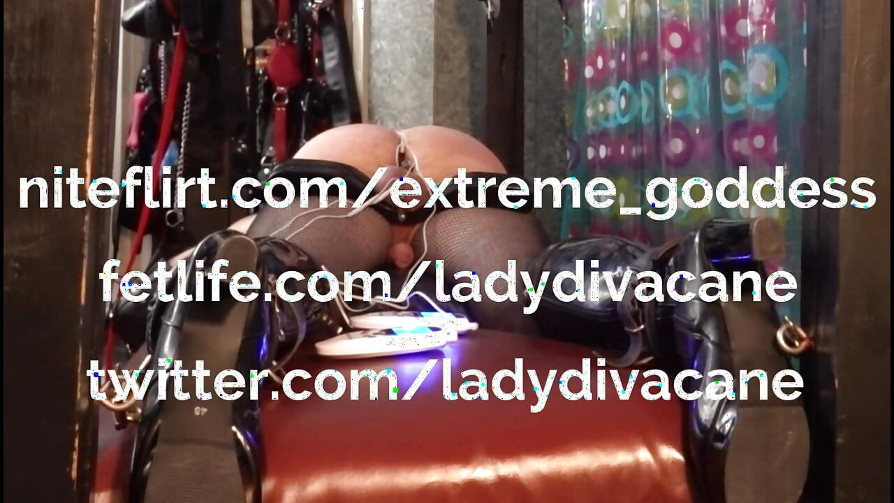 Κωπηλατικός αρσενικός σκλάβος με ηλεκτρικό ταπεινωτή και πρωκτικό βύσμα στο τραπέζι του μπουντρουμιού