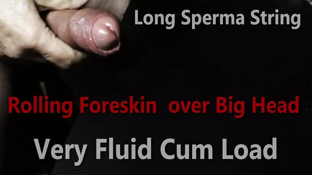 Foreskin Rolling over Mushroom Head cumming very fluid load POV w Live Audio