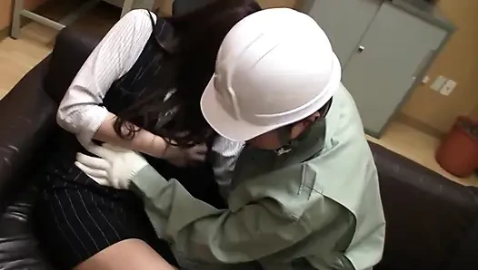 Kirli Asyalı sahne-2 güzel Asyalı ai mizushima ofiste bir işçiyle sikişiyor