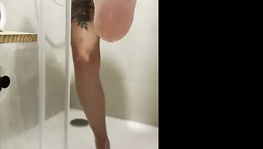 Tattooed Girl's Clean Bare Feet and Long Toes