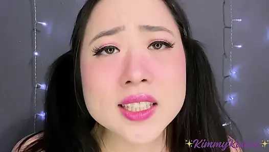 Up-Close Jerk Off Encouragement on her Pretty Asian Face -ASMR JOI