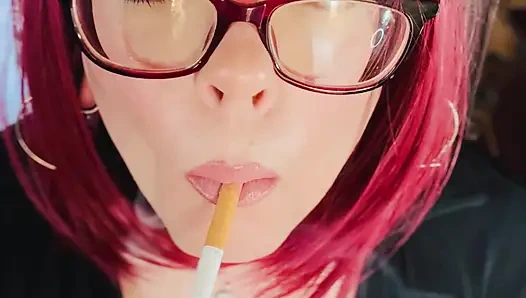 Miss Tina Snua Loves To Dangle Her Cigarette! Smoking Smoker Glasses