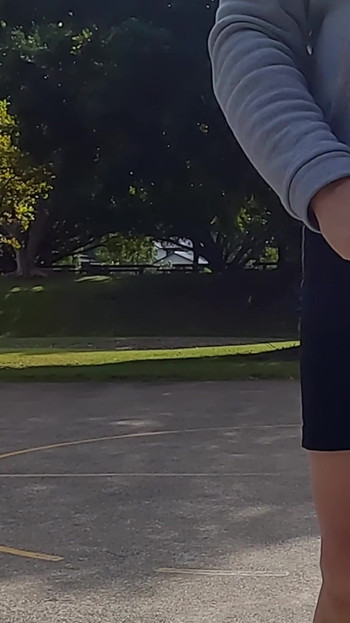 Powerful moment from "Straight guy playing basketball in public with his dick out."
