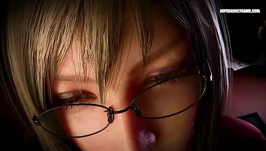 Tante seksi rambut pirang dientot habis-habisan sama kontol besar - realistis 3d