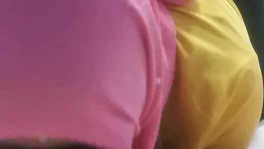 Indonesian housewife secretly met her husband before he returned home.