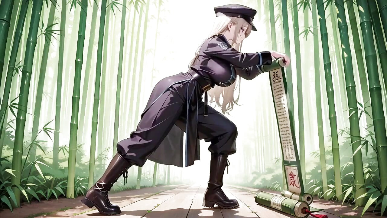 Blonde Valkyrie's Undressing Moment, That Great-slit Black Uniform Is Insane!