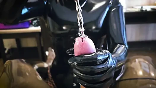 Femdom Sounding by Latex Mistress