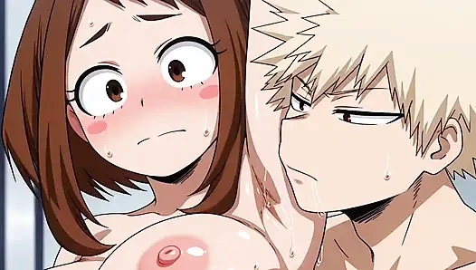 Katsuki x Ochako (MHA) generated by AI