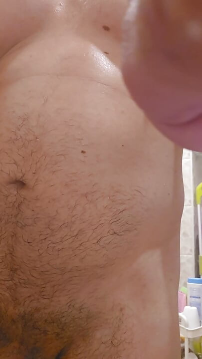 Jerking off with cumshot