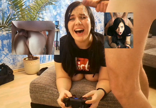 Chica gamer es follada mientras juega