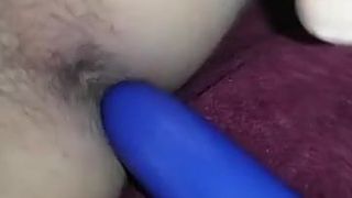 Fucking my ass with a big vibrator!!!!