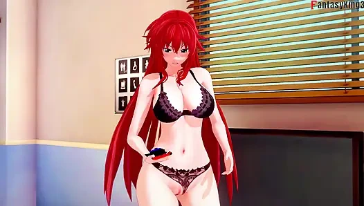 Rias Gremory is leaving so Akeno gives me a titjob - DXD NTR Madness Series