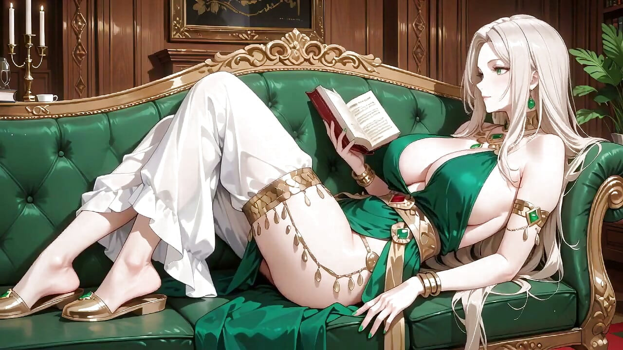Lazy on the Throne, From Curtain Reveal to Liquid Climax, Kneeling, Gazing Back-teasing You with Every Drop!