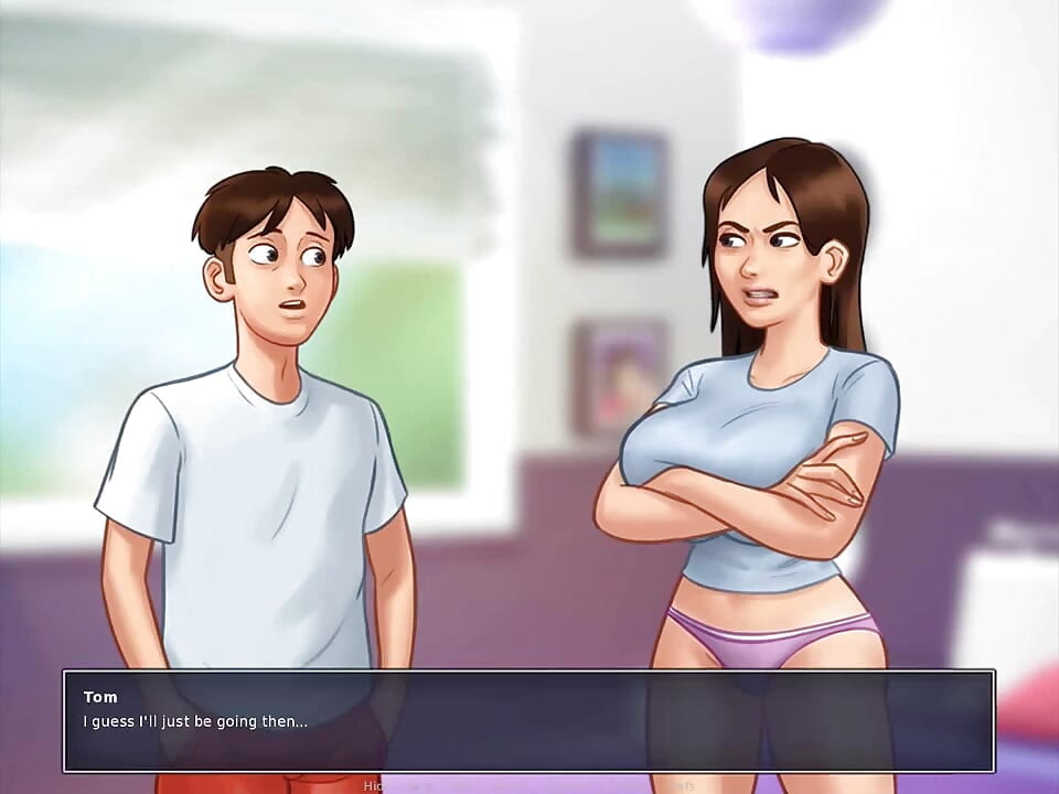 Summertime saga: stepmom and stepson doing naughty things in the house ep 39