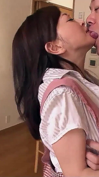 Nymphomaniac Japanese Mature Wife seduce old ugly Worker to let her suck and cum in her Face | Clip 1