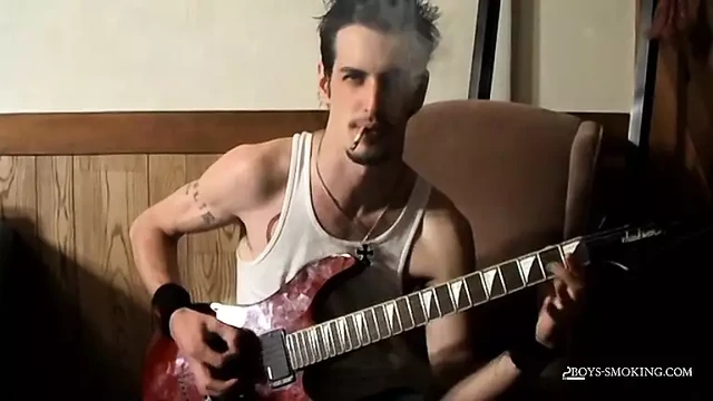 Stud Chainsmoker Axel Busts His Load After Puffing His Cigs