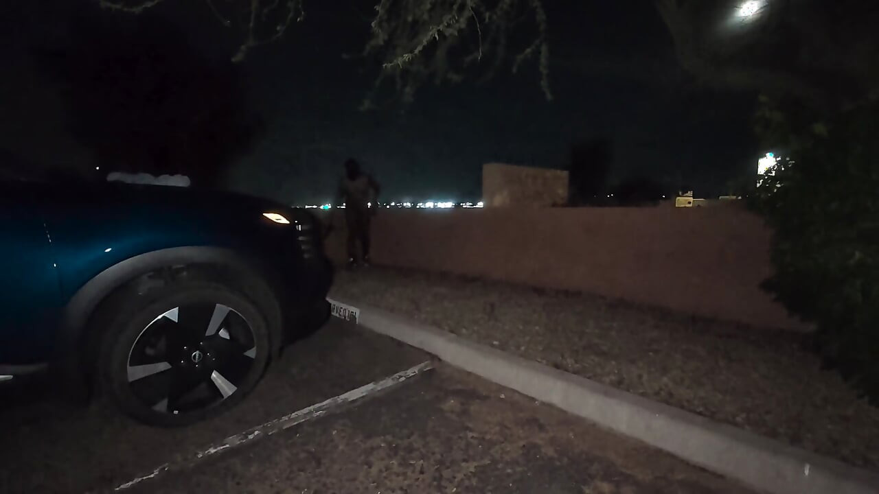 Dark Parking Lot Public Sex with the Shiesty Mask on!