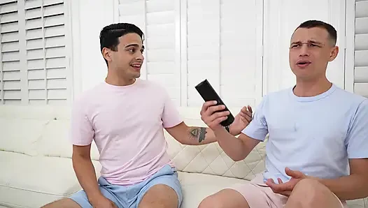 Stepmom Takes a Bath with the Boys and Gets Double Stuffed