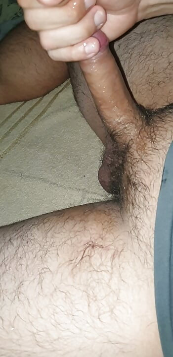 Lying on the Bed and Playing With my Horny Little Cock . I have to Cum !