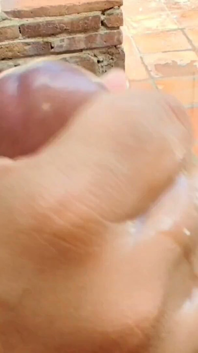 My friend shoves his huge, thick black cock up my ass and then I jerk him off, I like to watch the cum cum. | Clip 1