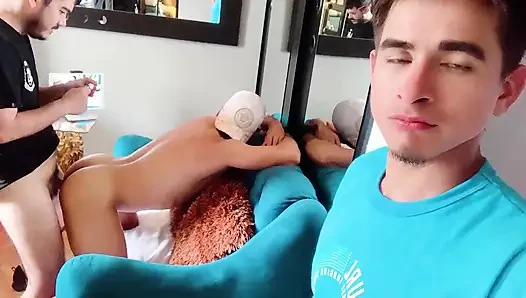 My best friend filmed me giving my dick to a muscular guy!
