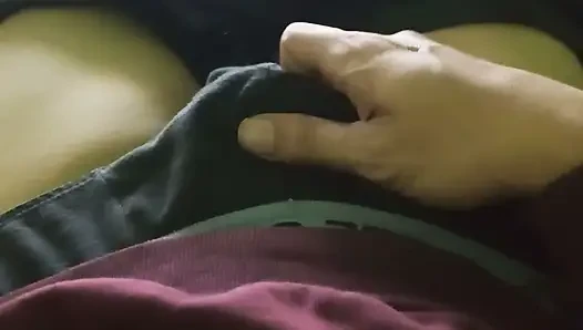 sitting on a chair and ejaculating with a little fear of being caught