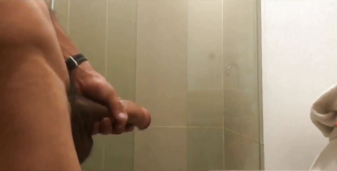 Beautiful Long Haired Boy Masturbates During a Shower