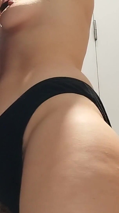 Captivating moment from "Sexy mom tries on panties. Watching a hairy mom, hairy pussy, big tits, big ass."