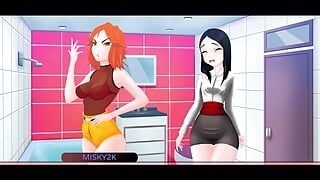 두 자지의 사랑 - 3화 - Misskitty2k의 화장실에 갇힌