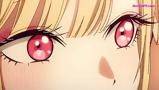 Kontol perawan Gojo tersesat - jauh di dalam memek sempit Marin.