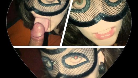 Short Blowjob with Mask