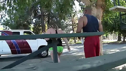 Fat bitch loves interracial sex with big black cocks