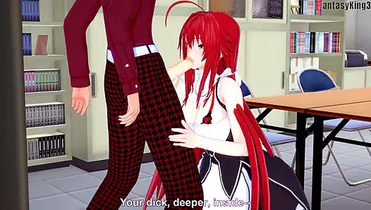 Косплей секс с горничной Rias Gremory - БЕЗУМИЕ- СЕРИЯ-НИМФО-ТРАХ
