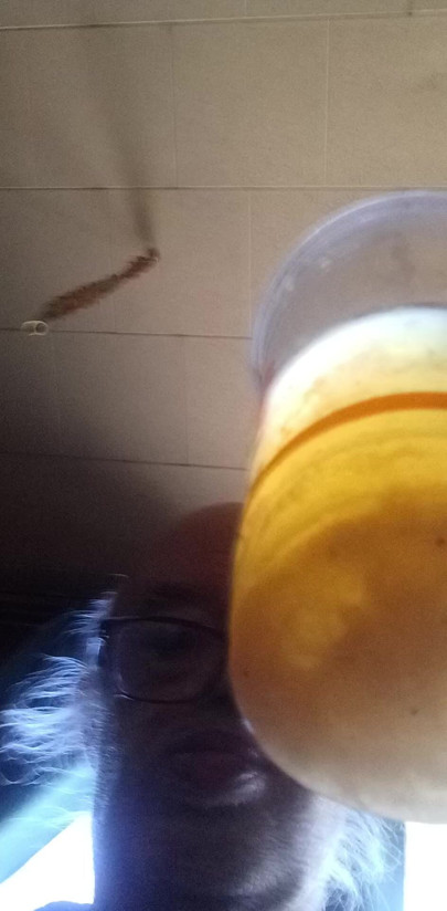 Drinking all my piss