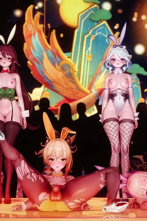Genshin Impact - linterna rite follando gangbang, chicas genshin preñadas 3 - animaciones hentai 3d