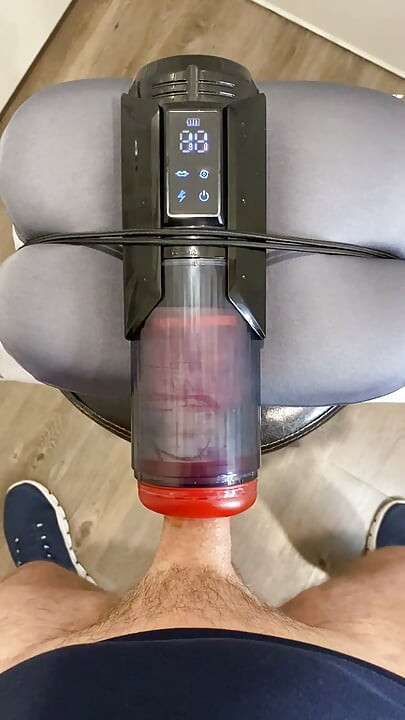 Gatling Toy Review and POV Demo with Three Cumshots!