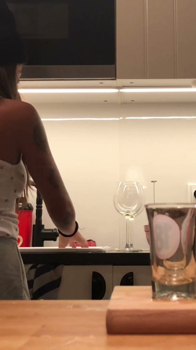 Tiniest Thong in the Kitchen, Then No Panties Sylvia | Clip 3