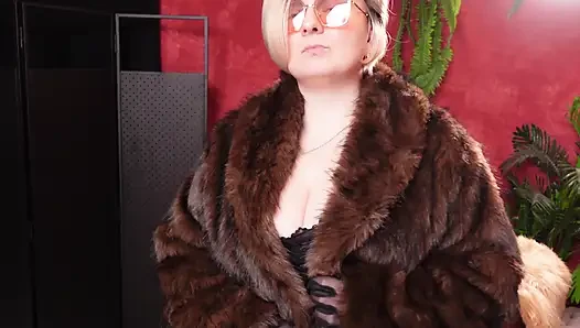 Hot Fur Coat Collection - Part 2. Fetish MILF Arya Grander