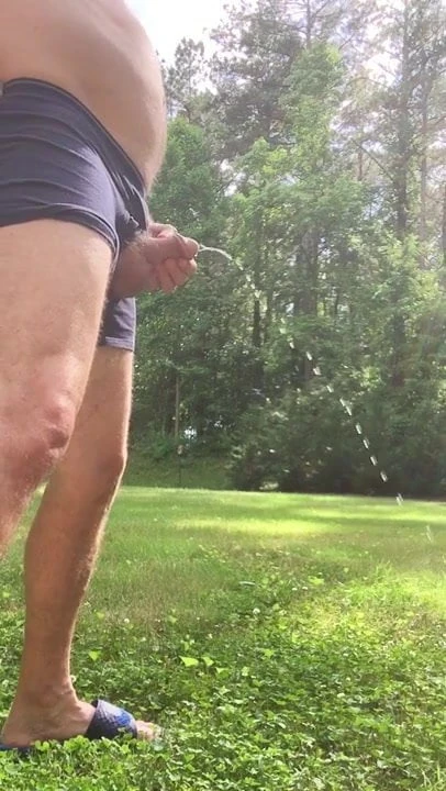 Pee outside