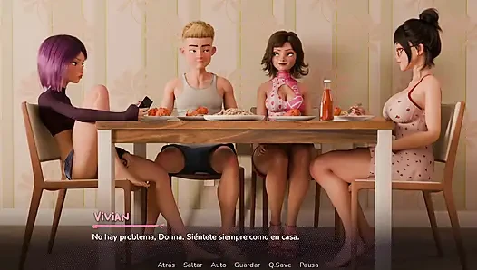 Auntie comes to visit the house and takes the collagen to fuck in the bathroom without anyone knowing - Good luke
