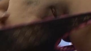 Dirty and hot brunette fucks you in the mouth
