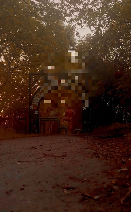 Long naked walk to the welcome sign , different direction
