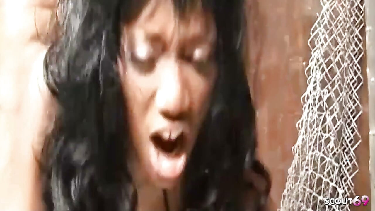 Big Tit Ebony Teen Nyomi Banxxx Fucked in the Basement in a Threesome with Two Bbcs