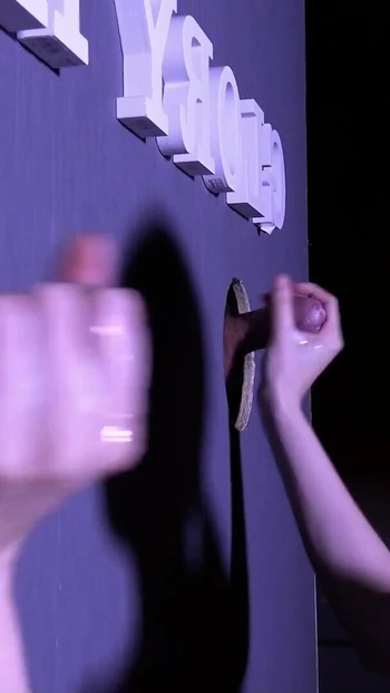 Powerful moment from "Anorexic German Wife get Glory Hole Bukkake before Anal Gangbang at Swinger Club"