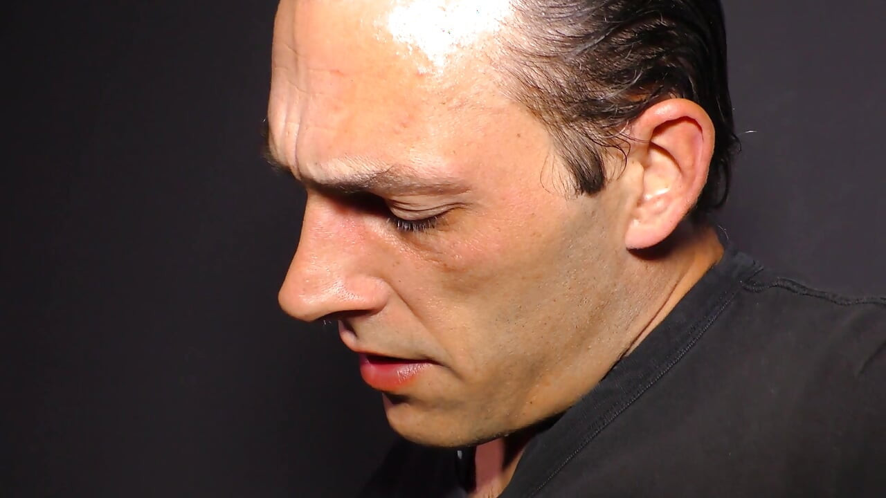 Sexy brunette wants to play with his hard white cock