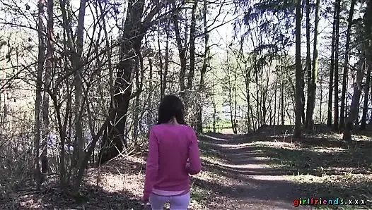 Girlfriends XXX - a Hike Leads to Park Lesbian Sex Pussy Fingering and Pussy Licking